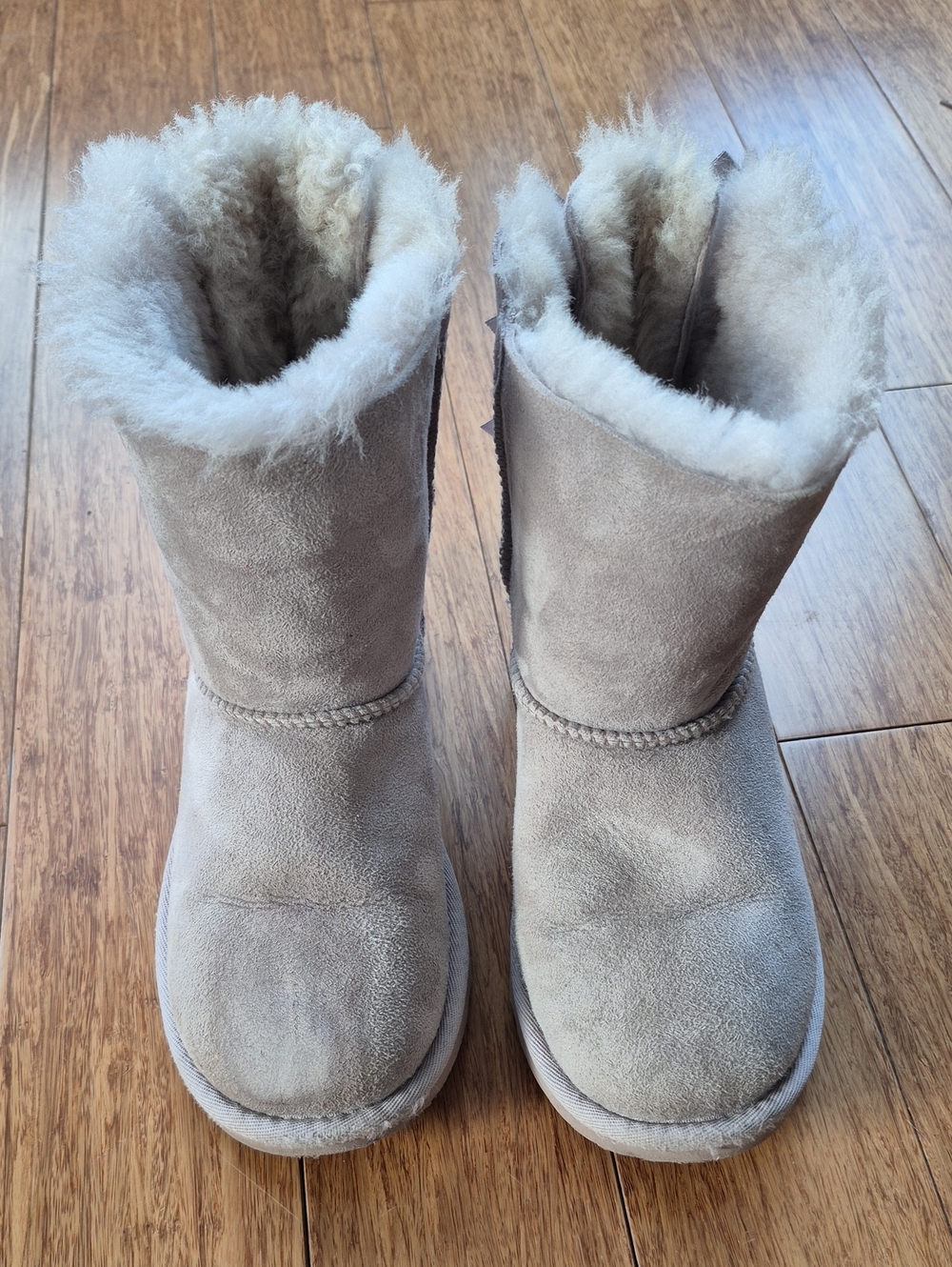 Ugg Kids Suede Shearling Boots - Pale Smoke